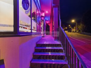 Treppenaufgang zum Restaurant